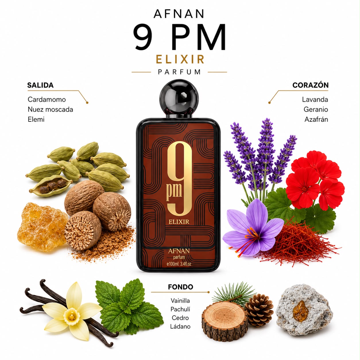 Afnan Unisex 9PM Elixir 100 ml